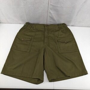 Vintage Boy Scouts of America Men 36 Olive Green Cargo Shorts Official Uniform